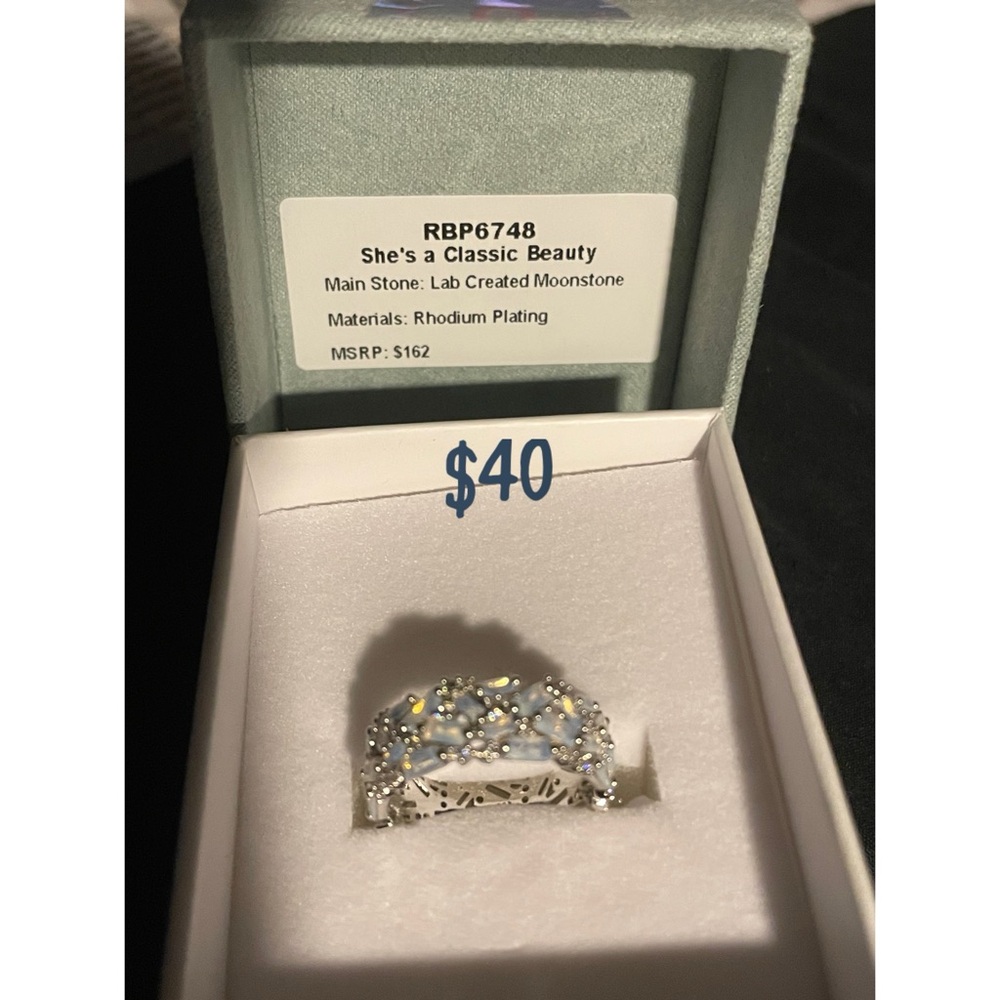 She's a Classic Beauty Moonstone Ring